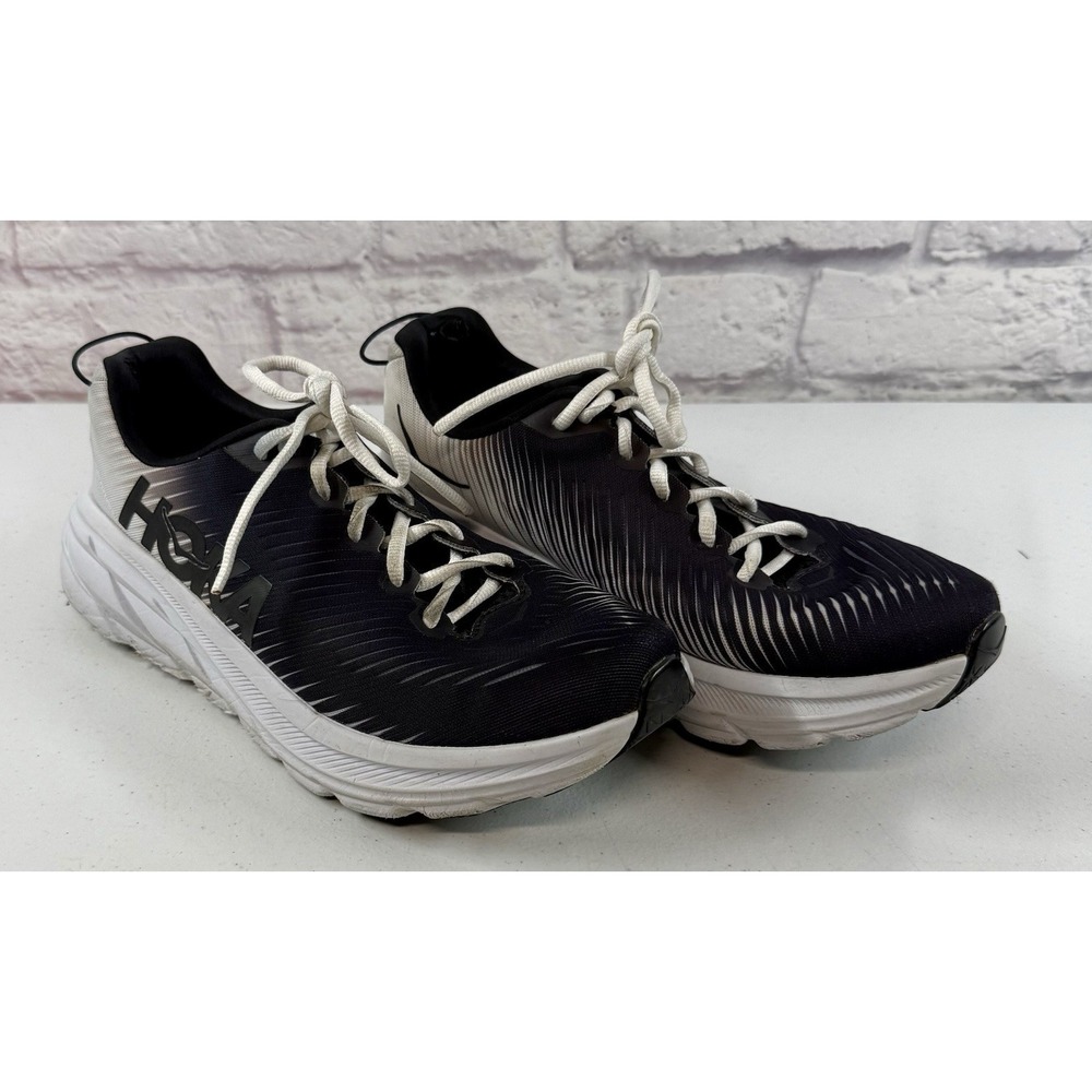 Hoka One Clifton 8 Black / Gray Running Shoe Mens Size 9D 9 F27221H